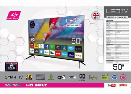 Skill Tech 50" 4K UHD Smart Frameless Led Tv - SK5050S4KFL