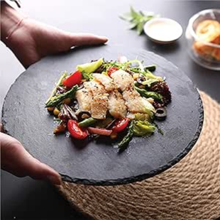 RAJ ROUND SLATE PLATE