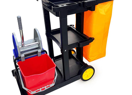 AKC Janitor Trolley With Mop Wringer Black color