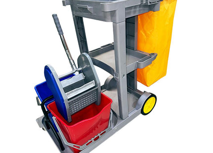 AKC Janitor Trolley With Mop Wringer Grey color