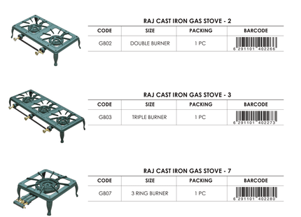 RAJ CAST IRON GAS STOVE