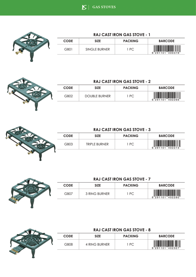 RAJ CAST IRON GAS STOVE