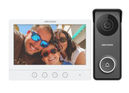 Video Intercom HIKVISION HD 7" LCD Screen Wired Video Door Phone Built In Mic & Loudspeaker DS-KIS213 - Water and dust resistant (IP65)