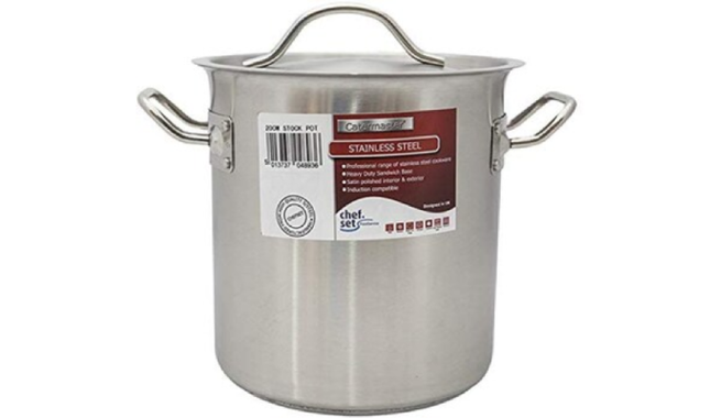 CHEFSET STEEL STOCK POT W/LID