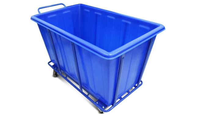 Large Plastic Laundry Cart | BLUE - Laundry-Cart-675 Liters