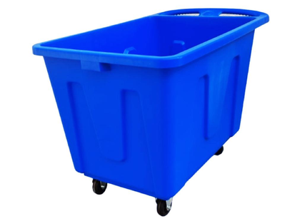 Laundry cart plastic blue color - Laundry Trolley