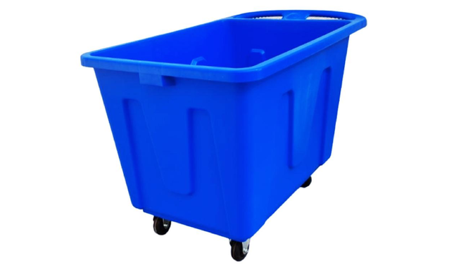 Laundry cart plastic blue color - Laundry Trolley