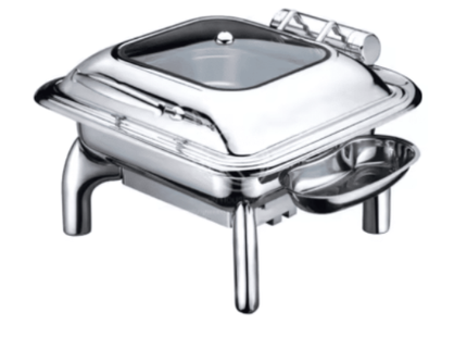 CHEFSET S/S SQR HYDRAULIC CHAFING DISH 6LTR GL (INDUCTION)