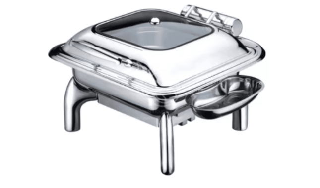 CHEFSET S/S SQR HYDRAULIC CHAFING DISH 6LTR GL (INDUCTION)