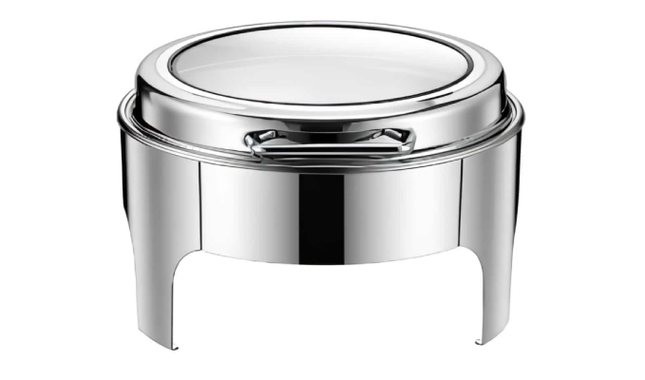 CHEFSET S/S HYDRAULIC ROUND CHAFING DISH 6LTR GL