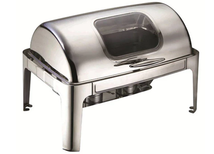 CHEFSET RECTANGULAR CHAFING DISH ROLL TOP SEE THROUGH 9 LTR 9 LTR