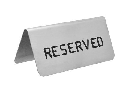 CATERING SIGN PLATE RESERVED