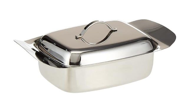 STEEL BUTTER DISH