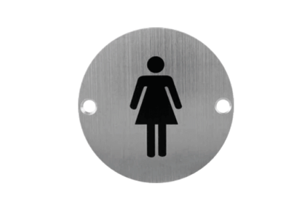 CATERING ROUND SIGN PLATE WOMAN