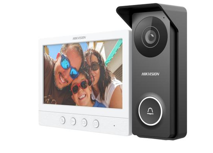 Video Intercom HIKVISION HD 7" LCD Screen Wired Video Door Phone Built In Mic & Loudspeaker DS-KIS213 - Water and dust resistant (IP65)