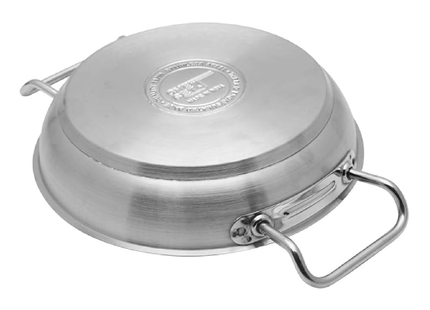 CHEFSET SS 18/10 FRY PAN DOUBLE HANDLE