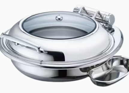 CHEFSET S/S ROUND HYDRAULIC CHAFING DISH 6LTR GL ( INDUCTIO )