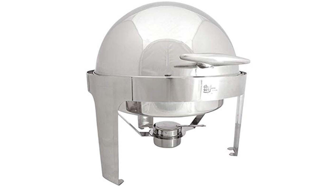CHEFSET ROUND CHAFING DISH ROLL TOP 6LTR