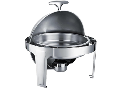 CHEFSET ROUND CHAFING DISH ROLL TOP SEE THRU 6 LTR