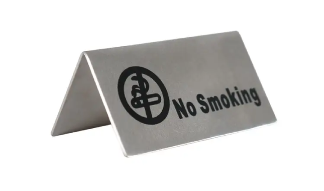 CATERING SIGN PLATE NO SMOKING