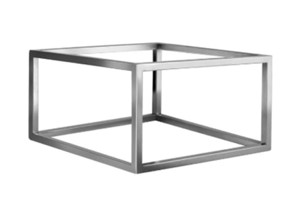 RAJ SQR SS BUFFET STAND 18.3X18.3X7.7