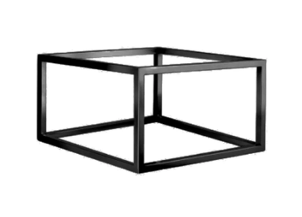 RAJ SQR SS BUFFET STAND 18.3X18.3X7.7