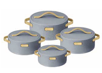 SELVEL LEATHERITE CASSEROLE 4PC (1000/1500/2000/3000)