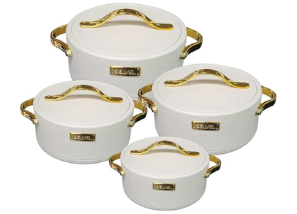 SELVEL LEATHERITE CASSEROLE 4PC (1000/1500/2000/3000)