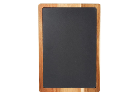 ACAICIA WOOD AND SLATE SERVING BOARD