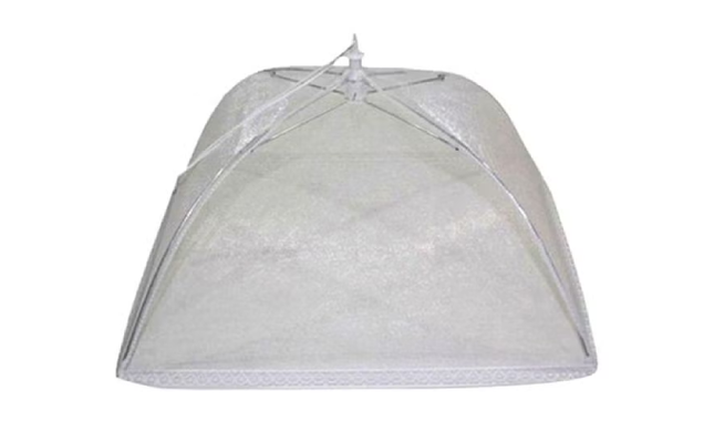 RAJ SQUARE WHITE NYLON FOOD COVER