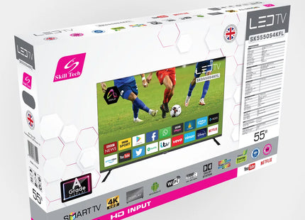 Skill Tech 55" 4K UHD Smart Frameless Led Tv - SK5550S4KFL