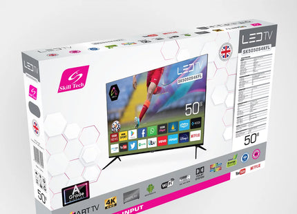 Skill Tech 50" 4K UHD Smart Frameless Led Tv - SK5050S4KFL